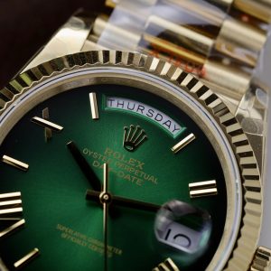 Rolex Day-Date 228238-0069 Green Ombre Replica Watch QF Factory 185 Grams 40mm (1)