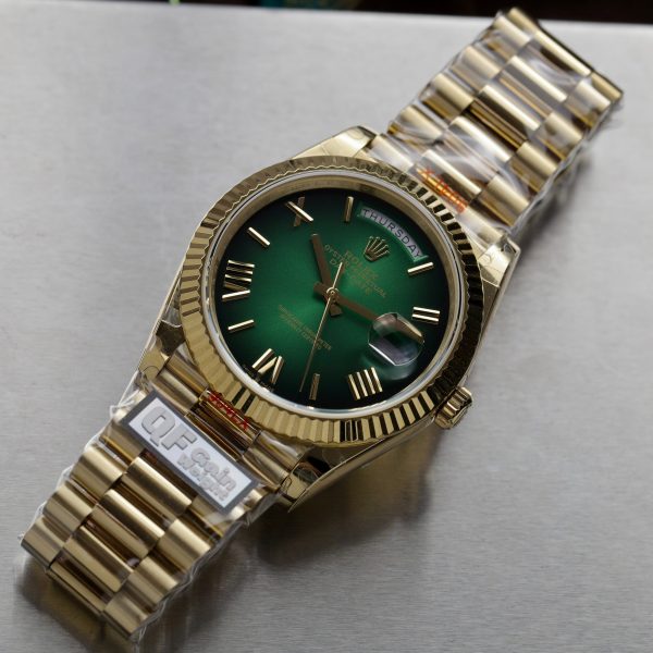 Rolex Day-Date 228238-0069 Green Ombre Replica Watch QF Factory 185 Grams 40mm (1)