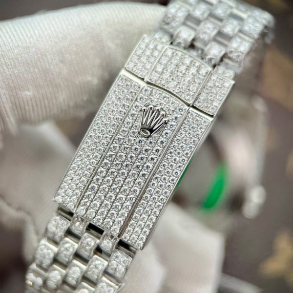 Rolex Iced Out DateJust 126234 Customs Full Moissanite Diamonds 41mm (9)