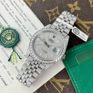 Rolex Iced Out DateJust 126234 Customs Full Moissanite Diamonds 41mm (9)
