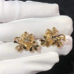 Van Cleef & Arpels Frivole Earring Custom Natural Diamond 18K Gold (2)