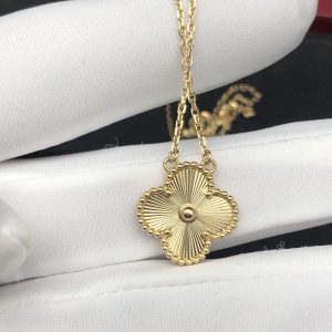 Van Cleef & Arpels Vintage Alhambra Womens Necklace 18K Gold Custom (2)