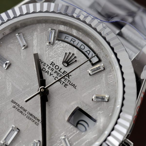 Rolex Day-Date Best Replica Customs Meteorite & Moissanite Diamonds Dial GMF 40mm (11)