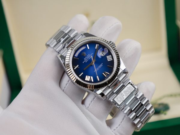 Rolex Day-Date Blue Ombre Best Replica 185 Grams QF Factory 40mm (1)