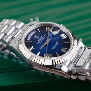 Rolex Day-Date Blue Ombre Best Replica 185 Grams QF Factory 40mm (1)