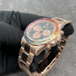 Rolex Daytona Rainbow Real Gold Diamonds & Gemstones Natural