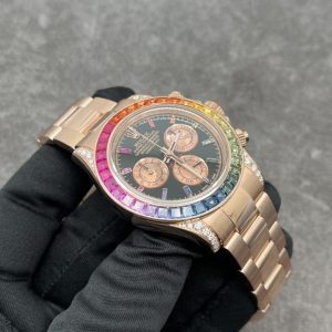 Rolex Daytona Rainbow Real Gold Diamonds & Gemstones Natural