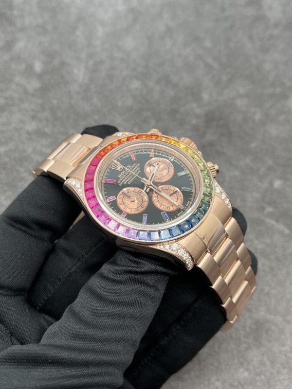 Rolex Daytona Rainbow Real Gold Diamonds & Gemstones Natural