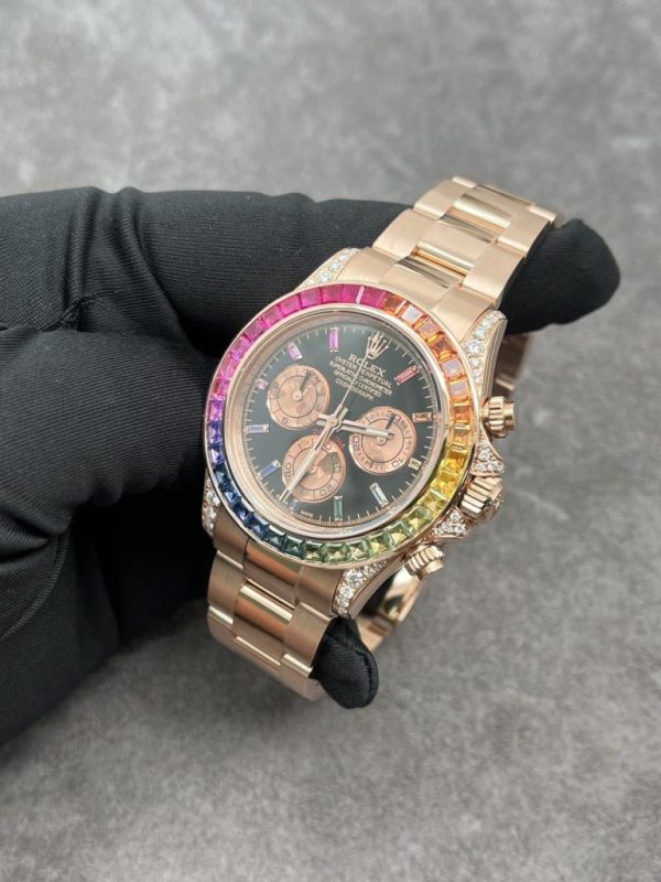 Rolex Daytona Rainbow Real Gold Diamonds & Gemstones Natural