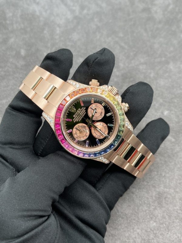 Rolex Daytona Rainbow Real Gold Diamonds & Gemstones Natural