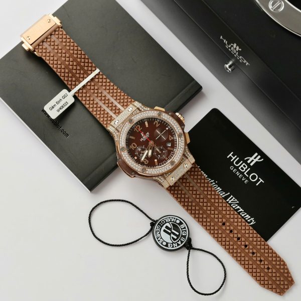 Hublot Big Bang King Gold Rep 11 Watch Custom Moissanite Diamonds Hong Kong 42mm (2)