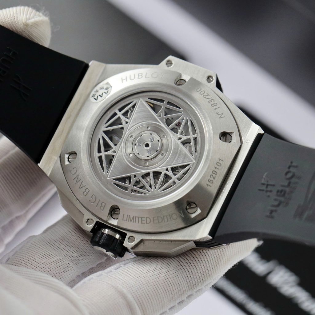 Hublot Big Bang Sang Bleu II Replica 11 Watch Custom Moissanite Diamonds 44mm (2)