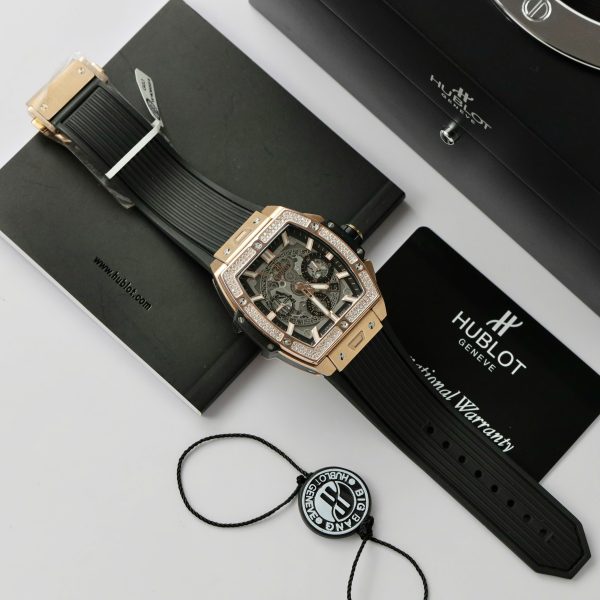 Hublot Spirit Of Big Bang King Gold Replica Watch Custom Moissanite Diamonds Hong Kong 42mm (2)