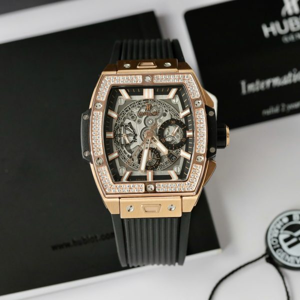 Hublot Spirit Of Big Bang King Gold Replica Watch Custom Moissanite Diamonds Hong Kong 42mm (2)