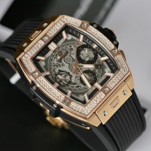 Hublot Spirit Of Big Bang King Gold Replica Watch Custom Moissanite Diamonds Hong Kong 42mm (2)