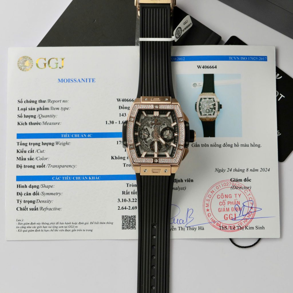 Hublot Spirit Of Big Bang King Gold Replica Watch Custom Moissanite Diamonds Hong Kong 42mm (2)