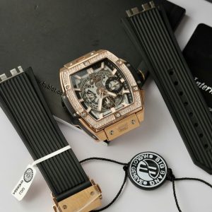 Hublot Spirit Of Big Bang King Gold Replica Watch Custom Moissanite Diamonds Hong Kong 42mm (2)