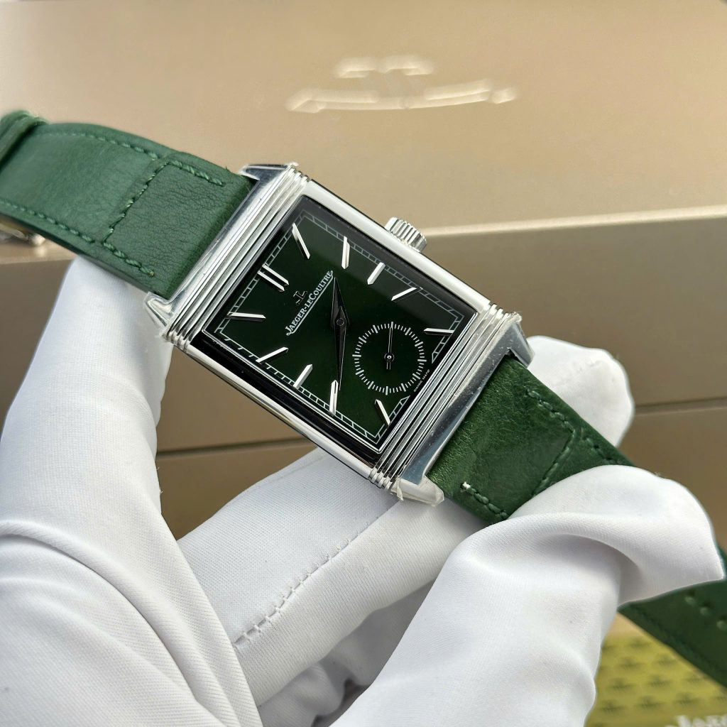 Jaeger LeCoultre Best Rep 11 Watch Master Reverso Green Dial MG Factory 30x40mm (2)