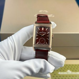 Jaeger LeCoultre Master Reverso Rep 11 Plum Red Dial Leather Strap MG Factory 30x40mm (2)