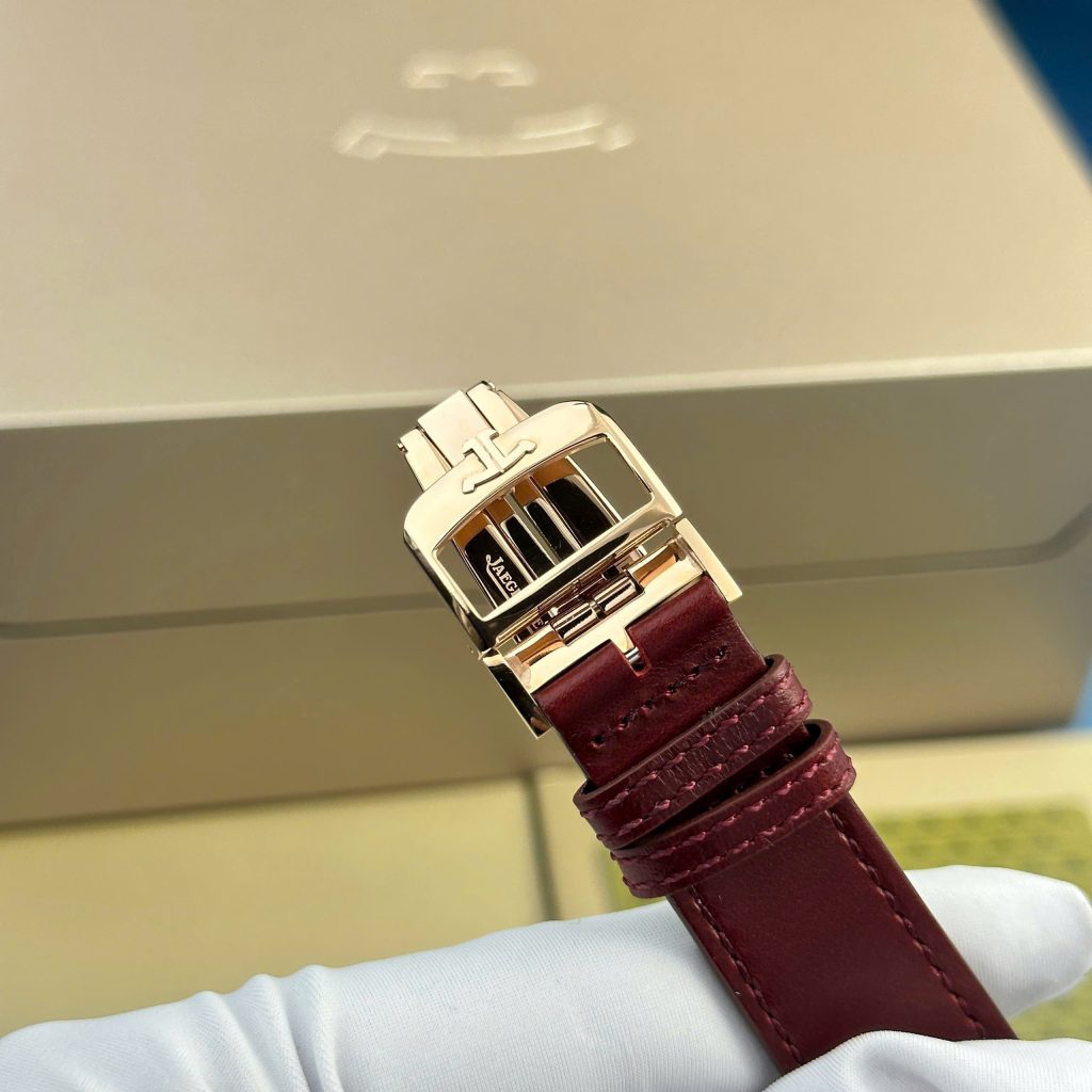 Jaeger LeCoultre Master Reverso Rep 11 Plum Red Dial Leather Strap MG Factory 30x40mm (2)