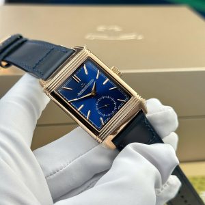 Jaeger LeCoultre Master Reverso Replica 11 Blue Dial Leather Strap MG Factory 30x40mm (2)