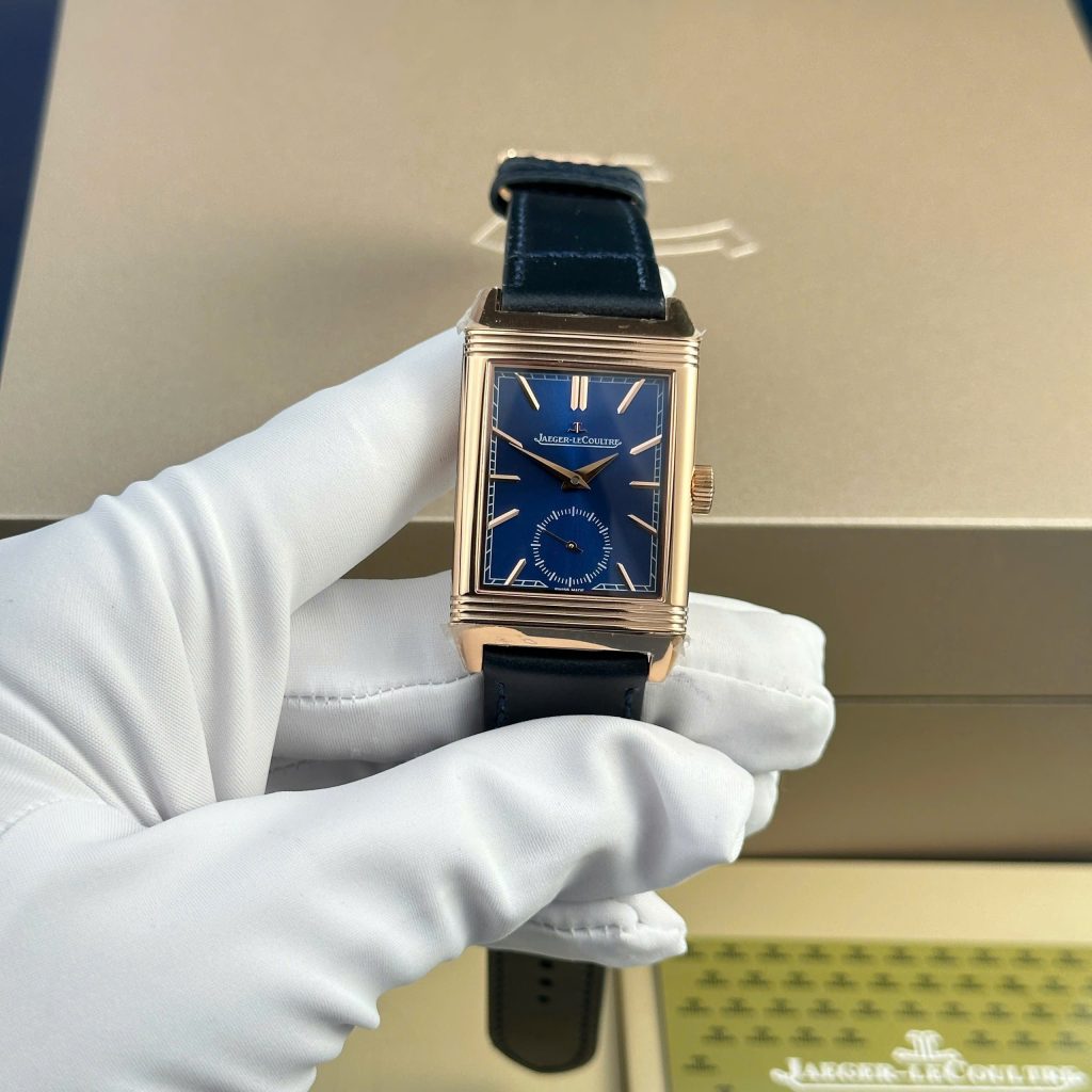 Jaeger LeCoultre Master Reverso Replica 11 Blue Dial Leather Strap MG Factory 30x40mm (2)