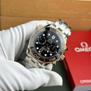 Omega Seamaster Diver 300M Chronograph Best Replica Watch Black Dial N1 Factory 44mm (2)