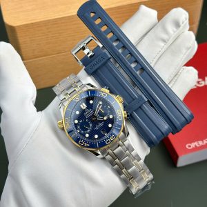 Omega Seamaster Diver 300M Chronograph Replica Watch Blue Dial N1 Factory 44mm (2)