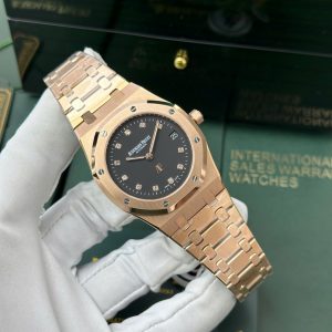 Audemars Piguet Royal Oak Jumbo Extra-Thin 15207OR Replica Watches Black Dial IP Factory 39mm (2)