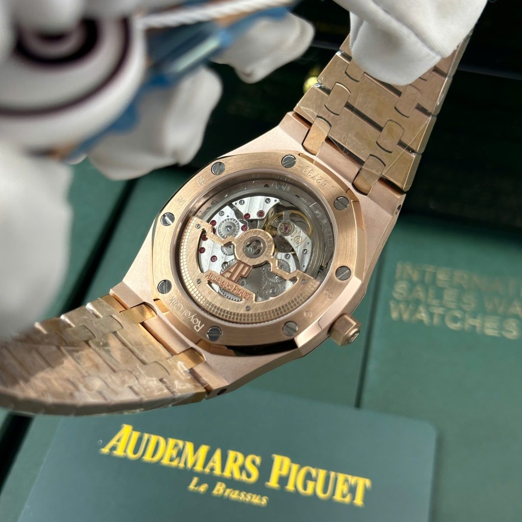 Audemars Piguet Royal Oak Jumbo Extra-Thin 15207OR Replica Watches Black Dial IP Factory 39mm (2)