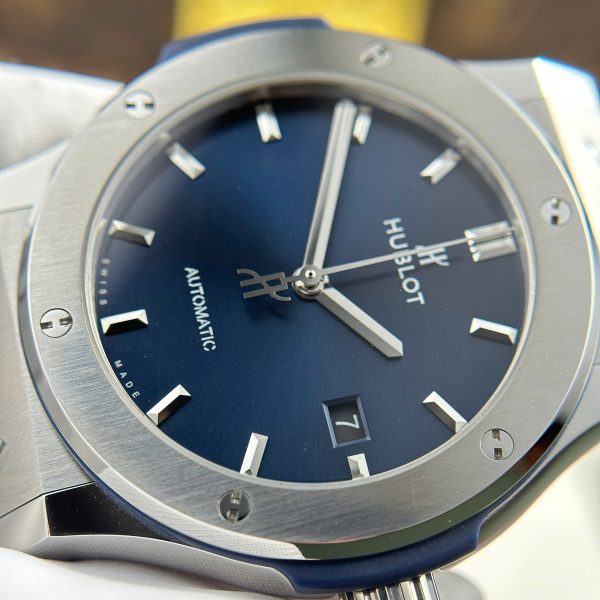 Hublot Replica Watch Classic Fusion Titanium Dial Blue JJF Factory 42mm (2)