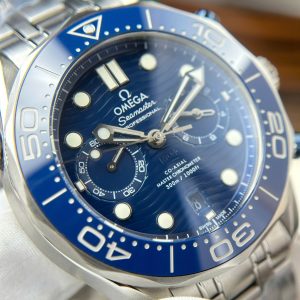 Omega Seamaster Diver 300M Chronograph Replica Watch Blue Dial Metal Wire N1 Factory 44mm (1)