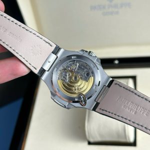 Patek Philippe Best Replica Watch Nautilus 5711 Gray Dial Leather Strap 3K Factory 40mm (2)