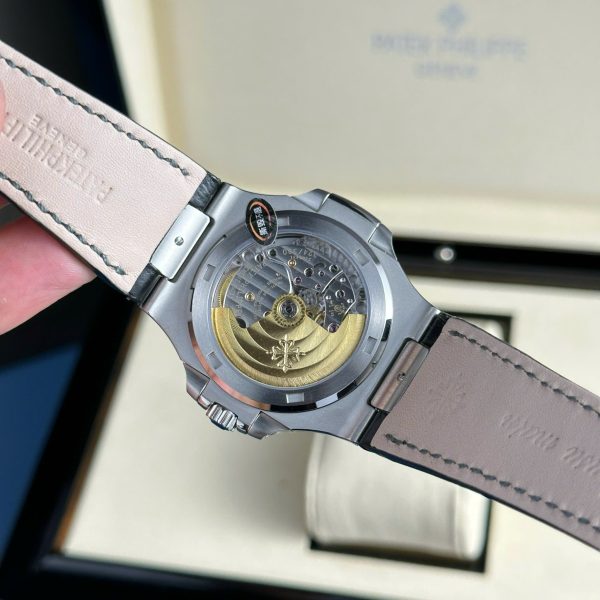 Patek Philippe Best Replica Watch Nautilus 5711 Gray Dial Leather Strap 3K Factory 40mm (2)