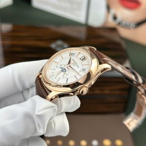 Patek Philippe Complications 5205 Replica Watch White Dial Leather Strap KM Factory 40mm (2)