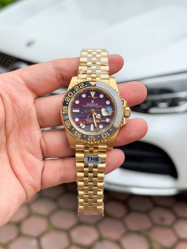 Rolex 11 GMT-Master II 126718GRNR Replica Watch Tiger Eye Stone Face Factory THB 40mm