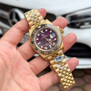 Rolex 11 GMT-Master II 126718GRNR Replica Watch Tiger Eye Stone Face Factory THB 40mm