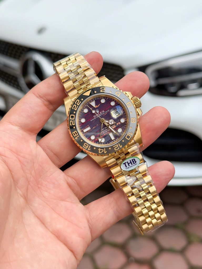 Rolex 11 GMT-Master II 126718GRNR Replica Watch Tiger Eye Stone Face Factory THB 40mm