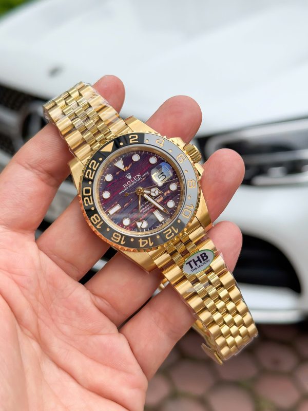Rolex 11 GMT-Master II 126718GRNR Replica Watch Tiger Eye Stone Face Factory THB 40mm