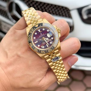 Rolex 11 GMT-Master II 126718GRNR Replica Watch Tiger Eye Stone Face Factory THB 40mm