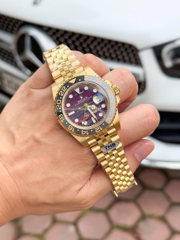 Rolex 11 GMT-Master II 126718GRNR Replica Watch Tiger Eye Stone Face Factory THB 40mm