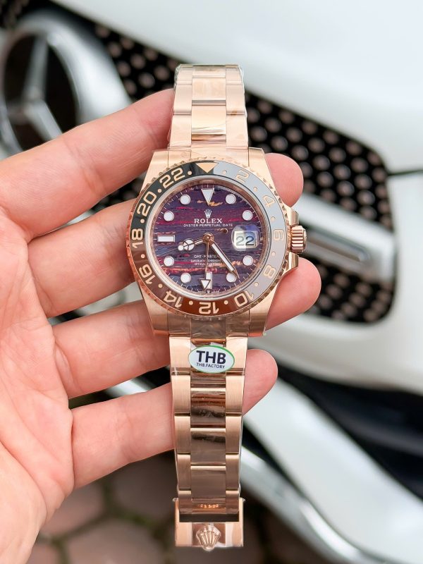 Rolex GMT-Master II 126715CHNR Replica 1:1 Watch Rose Gold THB Factory 40mm