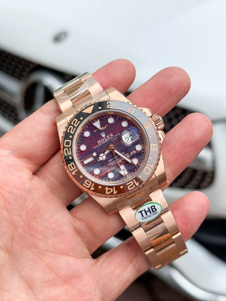 Rolex GMT-Master II 126715CHNR Replica 1:1 Watch Rose Gold THB Factory 40mm
