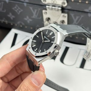 Audemars Piguet Imitation Watches Royal Oak 15500ST Black Dial Rubber Strap APS 41mm (2)