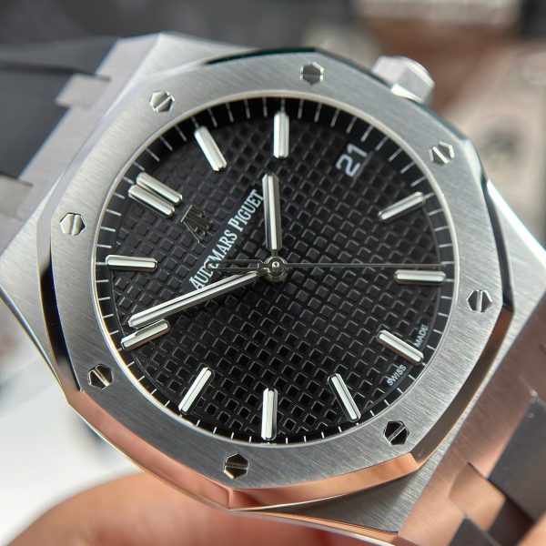 Audemars Piguet Imitation Watches Royal Oak 15500ST Black Dial Rubber Strap APS 41mm (2)