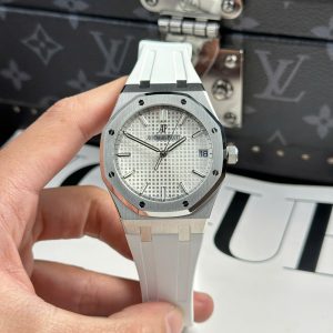 Audemars Piguet Replica Watches Royal Oak 15500ST White Dial Rubber Strap APS 41mm (2)
