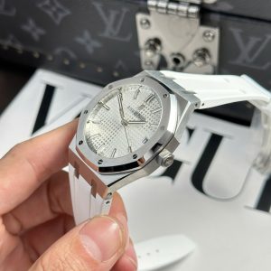 Audemars Piguet Replica Watches Royal Oak 15500ST White Dial Rubber Strap APS 41mm (2)
