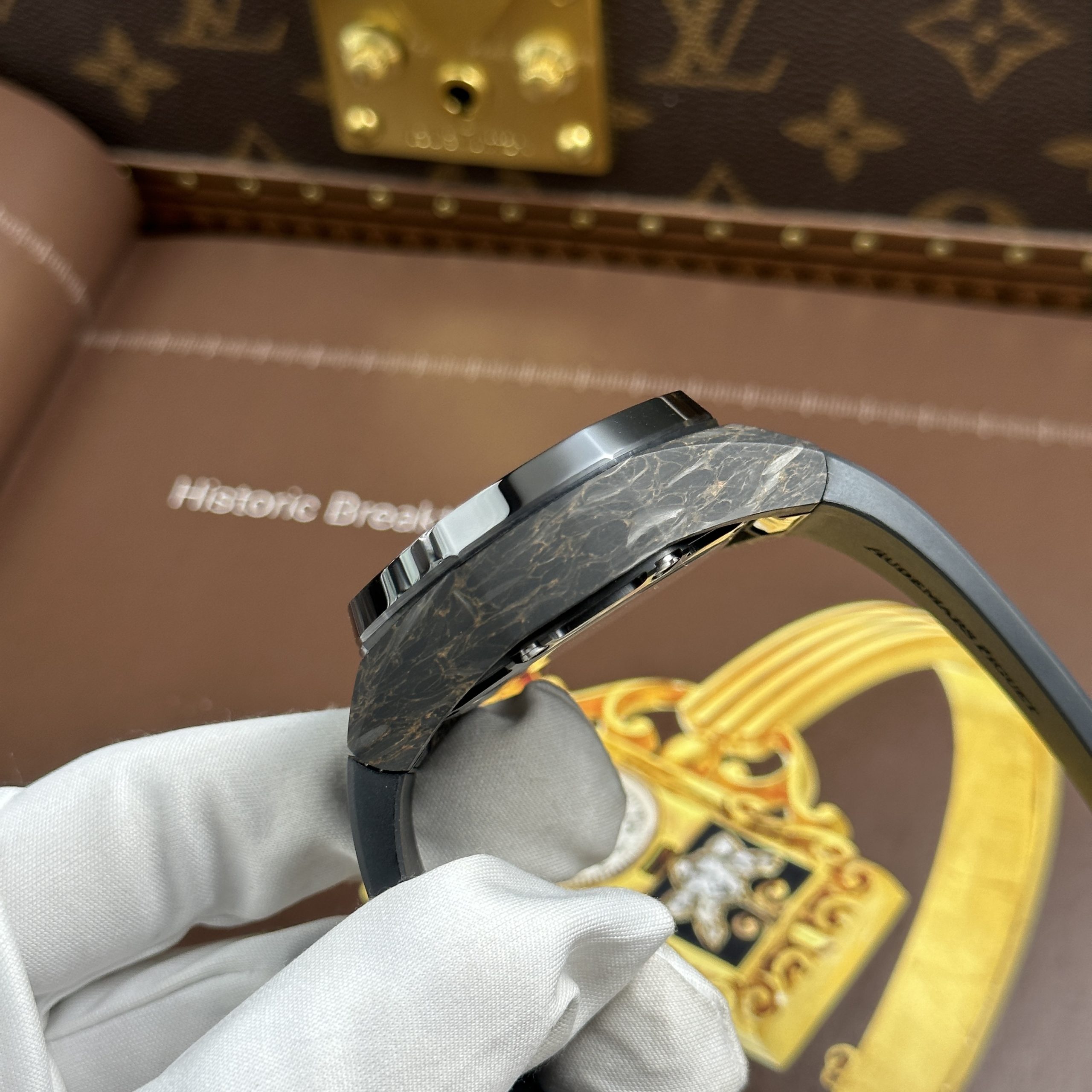 Audemars Piguet Royal Oak Flying Tourbillon UAE Version Imitation Watch Carbon CFT Case Black Rubber Strap 42mm (4)