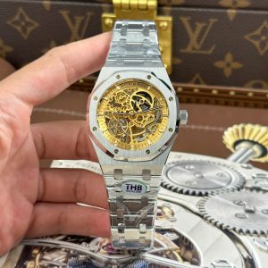 Audemars Piguet Royal Oak Openworked 15407 Replica Watch Gold Dial THB Factory 41mm (1)