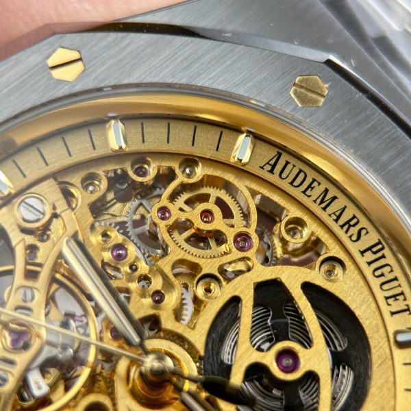 Audemars Piguet Royal Oak Openworked 15407 Replica Watch Gold Dial THB Factory 41mm (1)